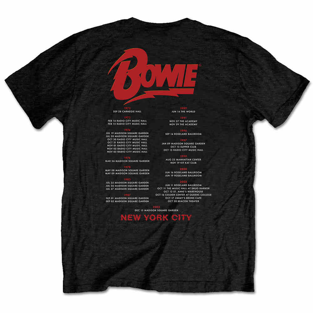 David Bowie - New York City T-shirt Homme - Noir
